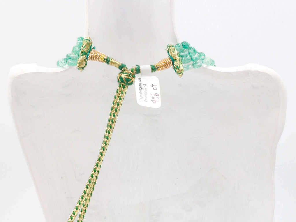 Handmade Emerald Beaded Necklace - Indian Style Jewelry