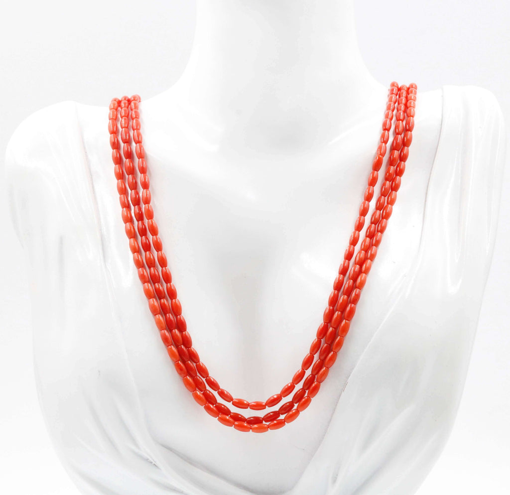 Natural Orange Coral Necklace Collection: DIY Jewelry Crafting