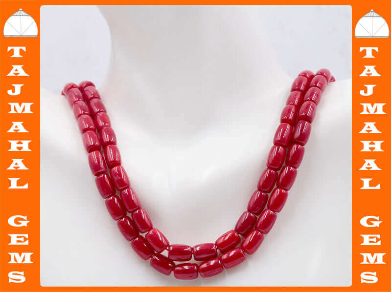 Natural Italian Red Coral Beads Necklace Design