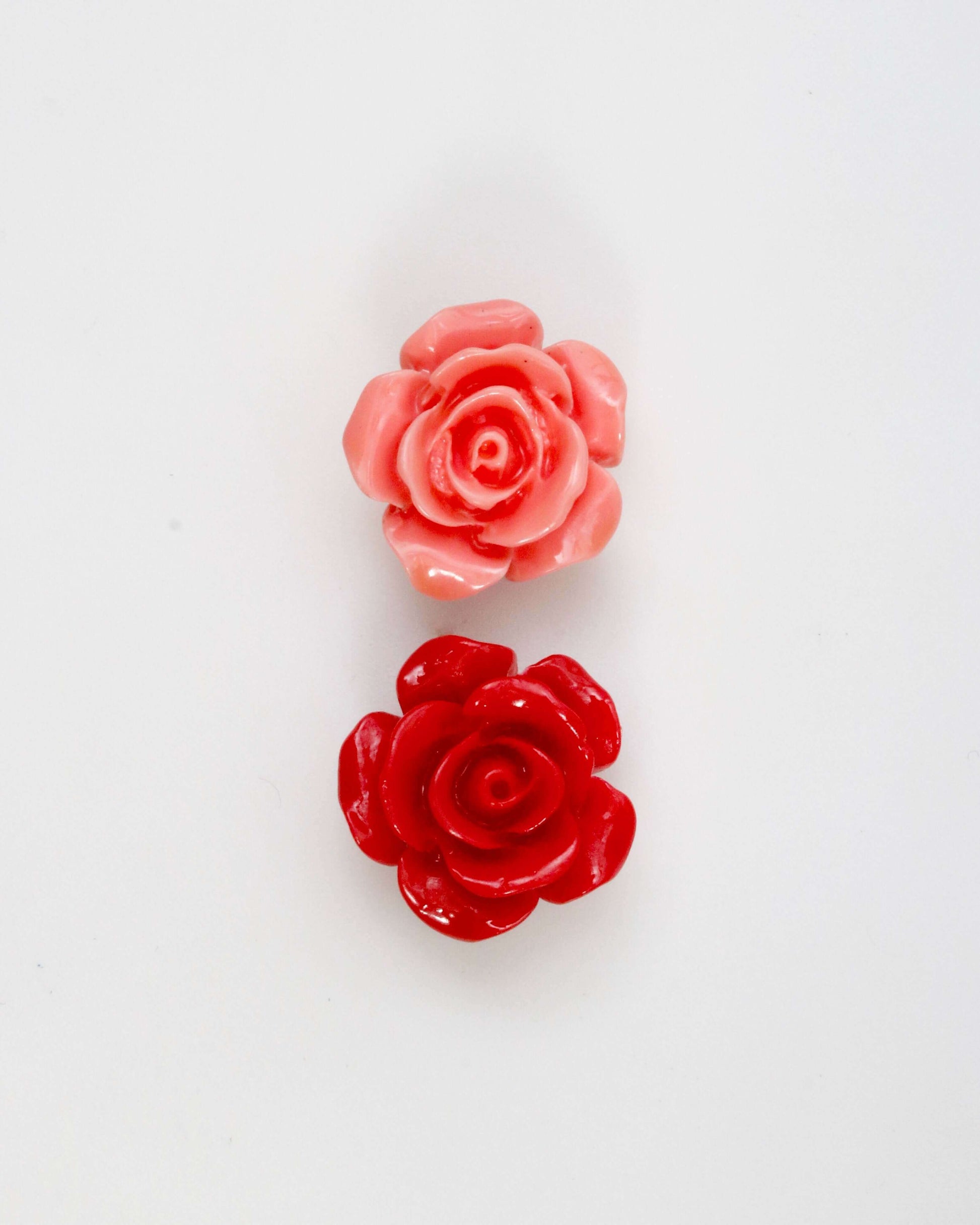 Red & Pink Rose Flower Shaped Coral for DIY Pendant
