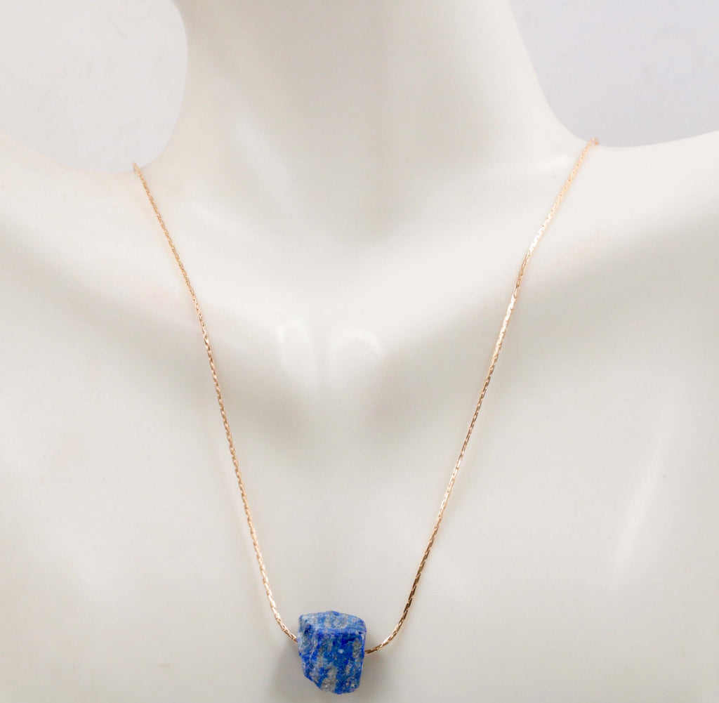 Raw Crystal Necklace: Dainty Stone Beauty