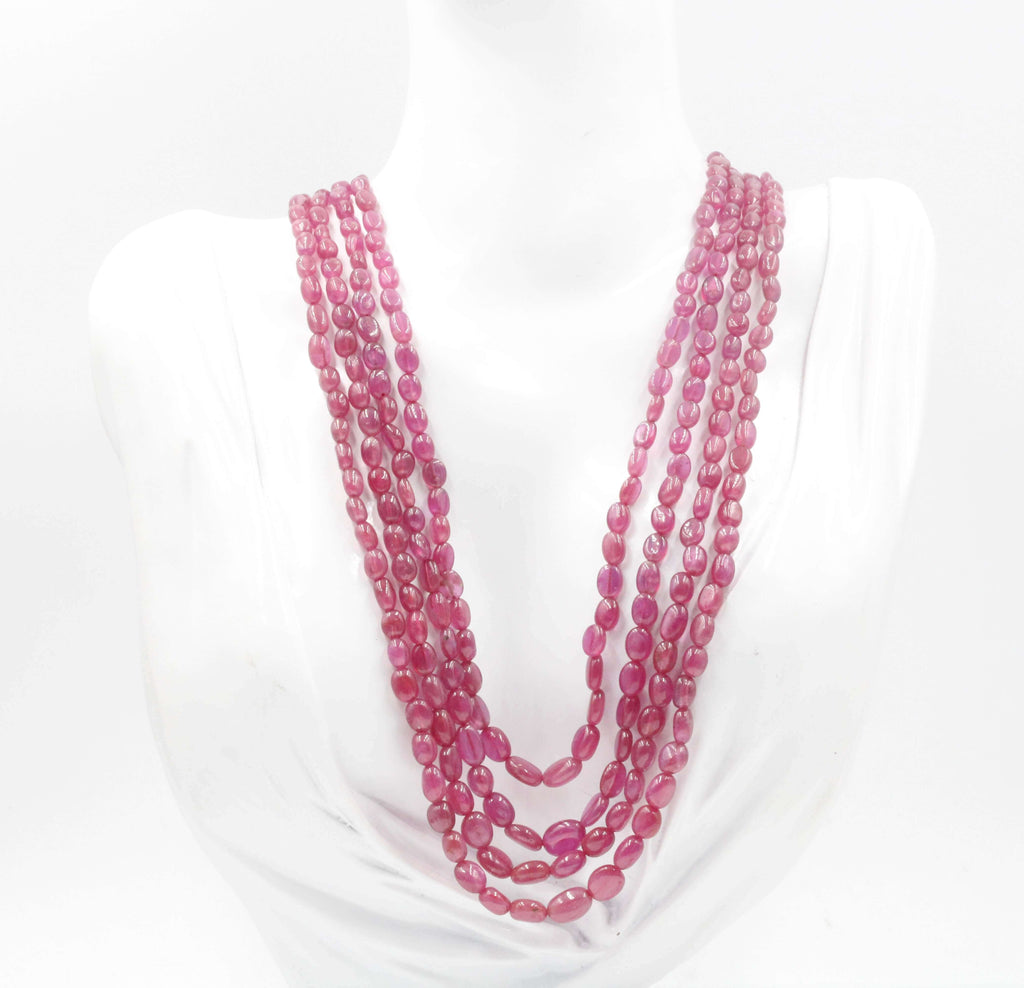 Pink Sapphire Strand: Authentic Gemstone Beauty