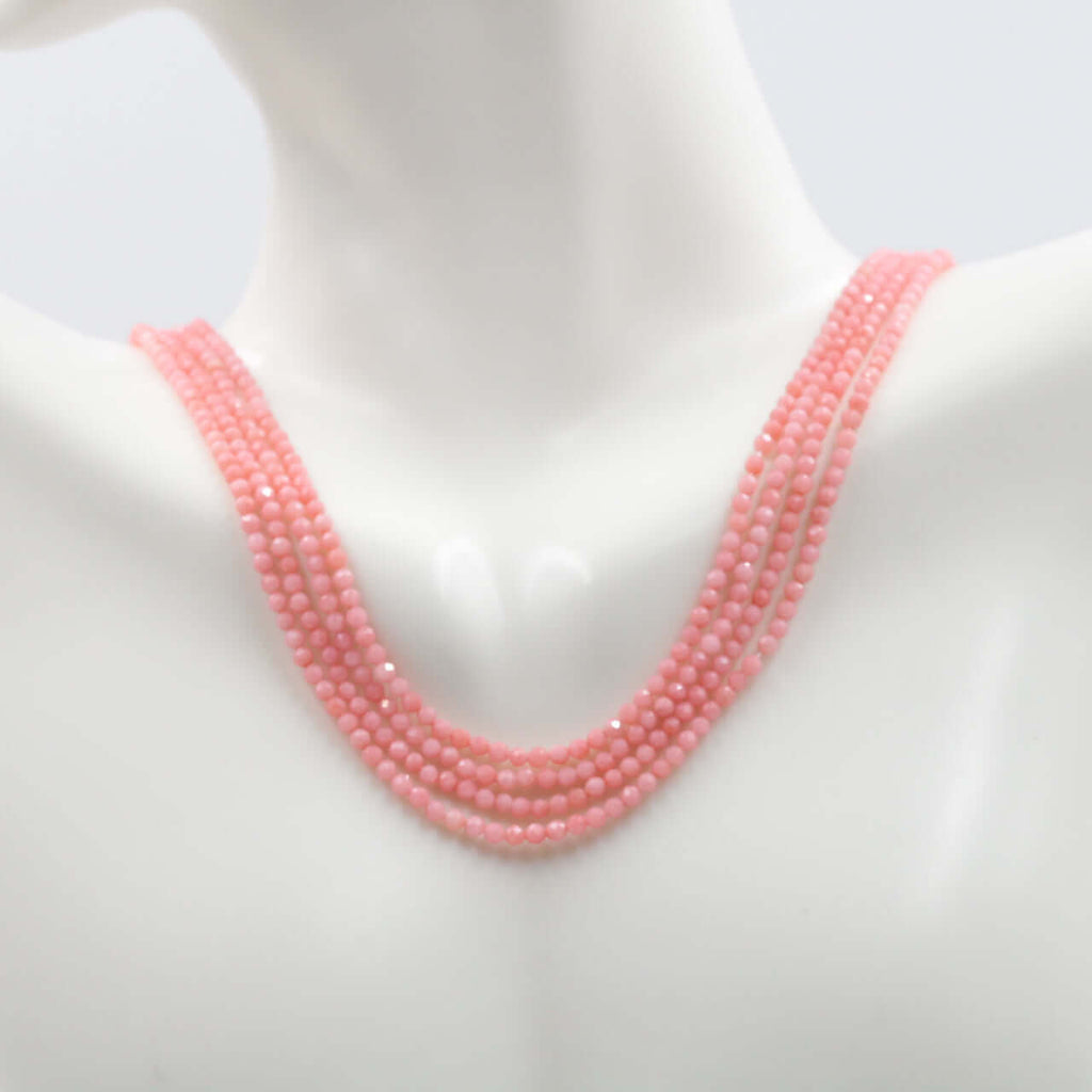 Natural Light Pink Coral Necklace for DIY Jewelry 