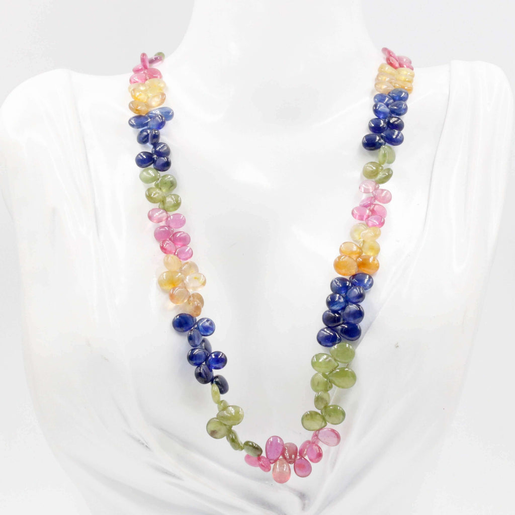 Natural Sapphire & Ruby Necklace - Traditional Indian Jewelry