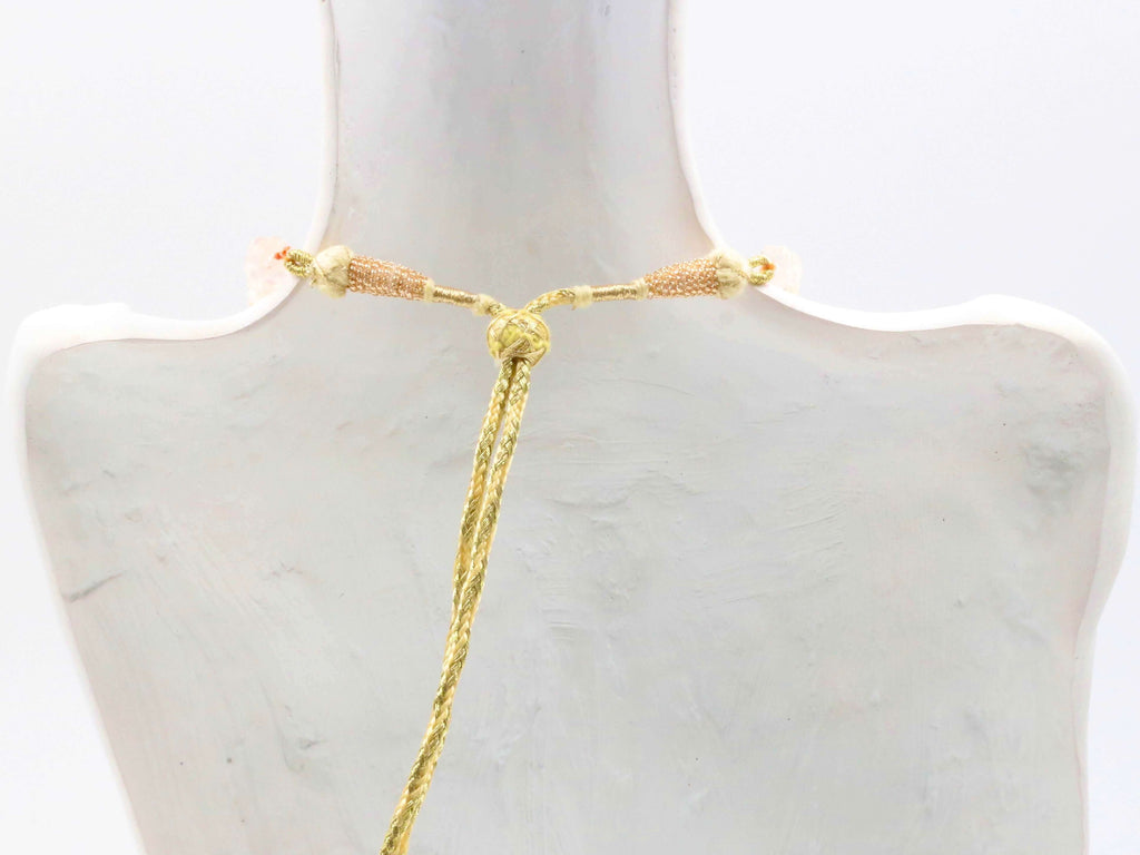 Indian Sarafa Jewelry - Yellow Citrine Quartz Necklace