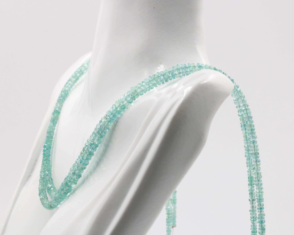 Indian Style Beaded Necklace with Natural Emeralds