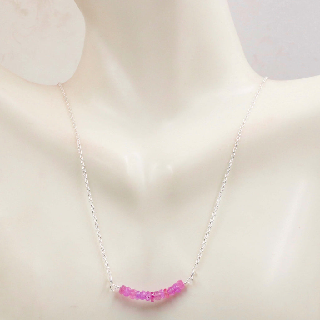 Natural Gemstone Trio: Sapphire, Ruby & Emerald Necklace