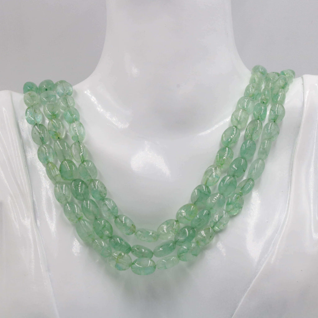 Natural Columbian Emerald Necklace with Layers