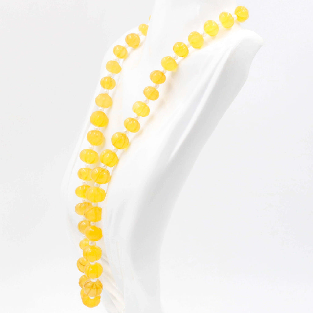 Yellow Quartz Beaded Strand: Genuine Gemstone Appeal