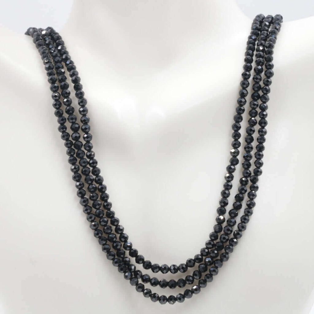 Natural Black Spinel Indian Jewelry Necklace