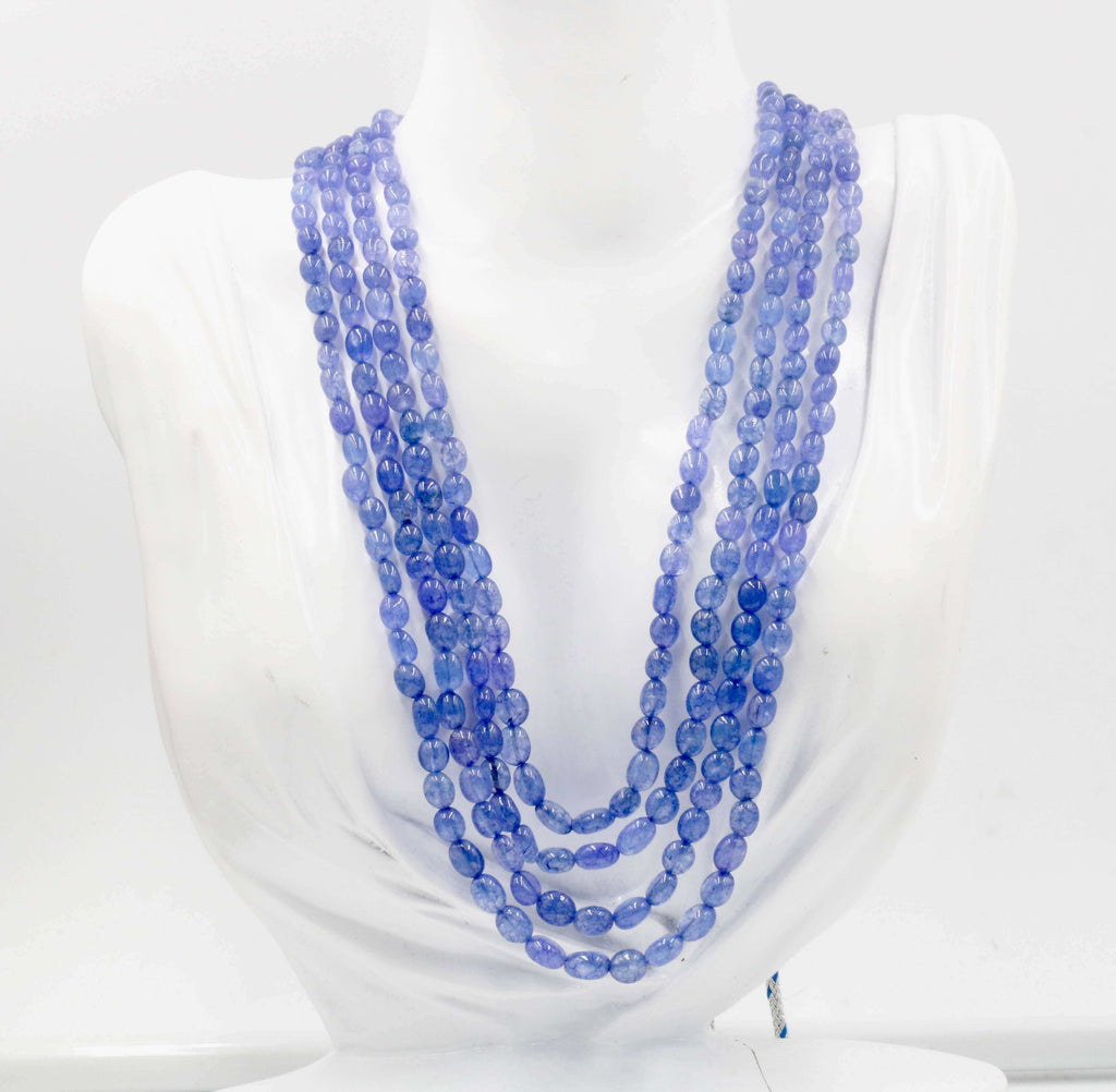 Russian Tanzanite Quartz Beads in Unique Necklace