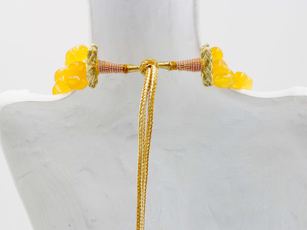 Natural Yellow Quartz Jewelry for Layered Indian Dress Appeal