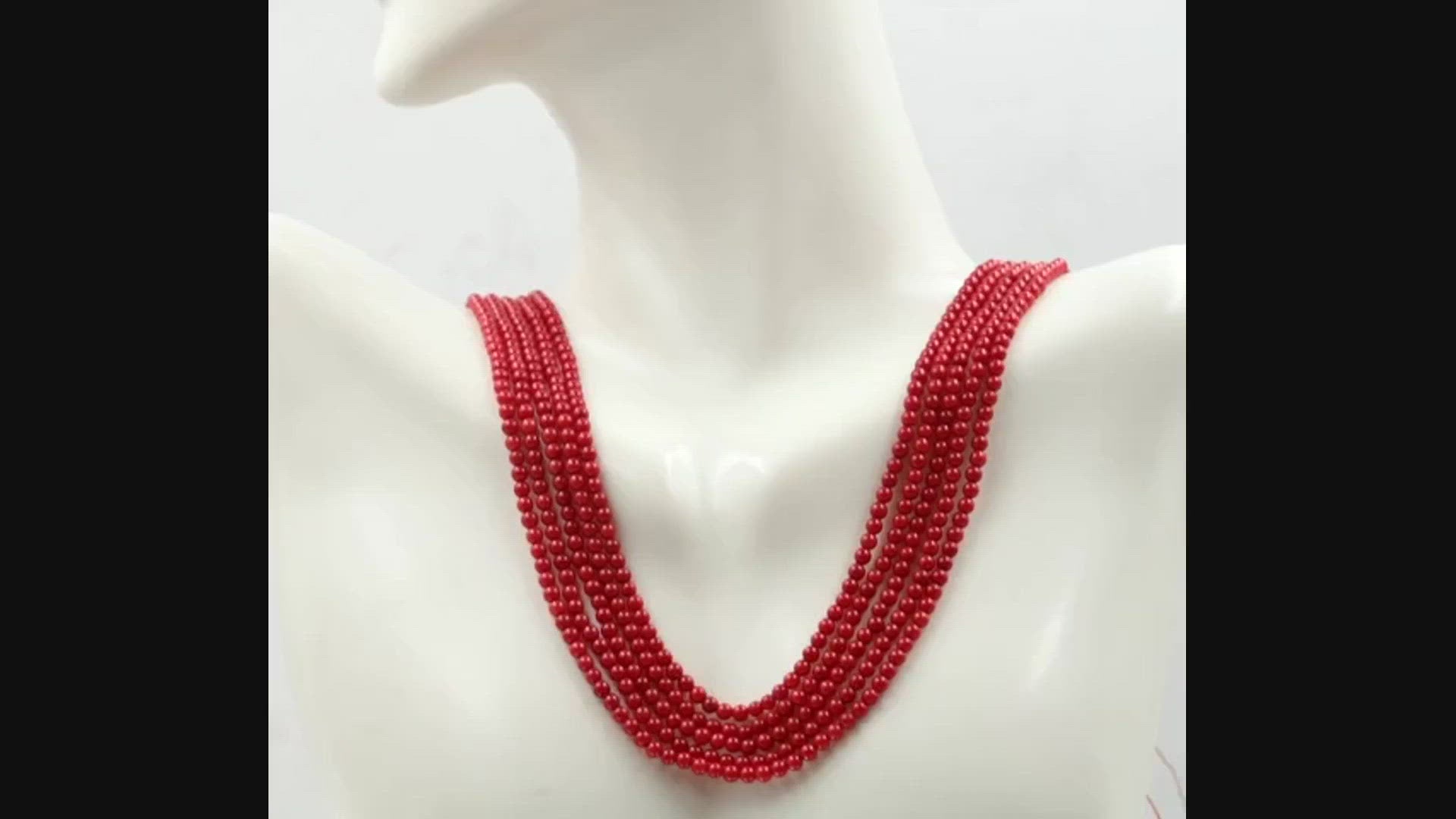Red Coral Beads Strand - Taj Mahal Gems