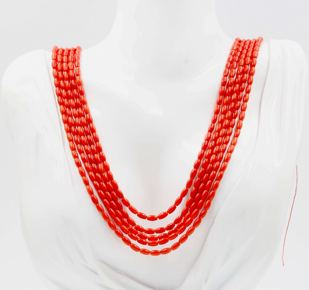 Natural Orange Coral Beads Necklace Design DIY Jewelry Crafting