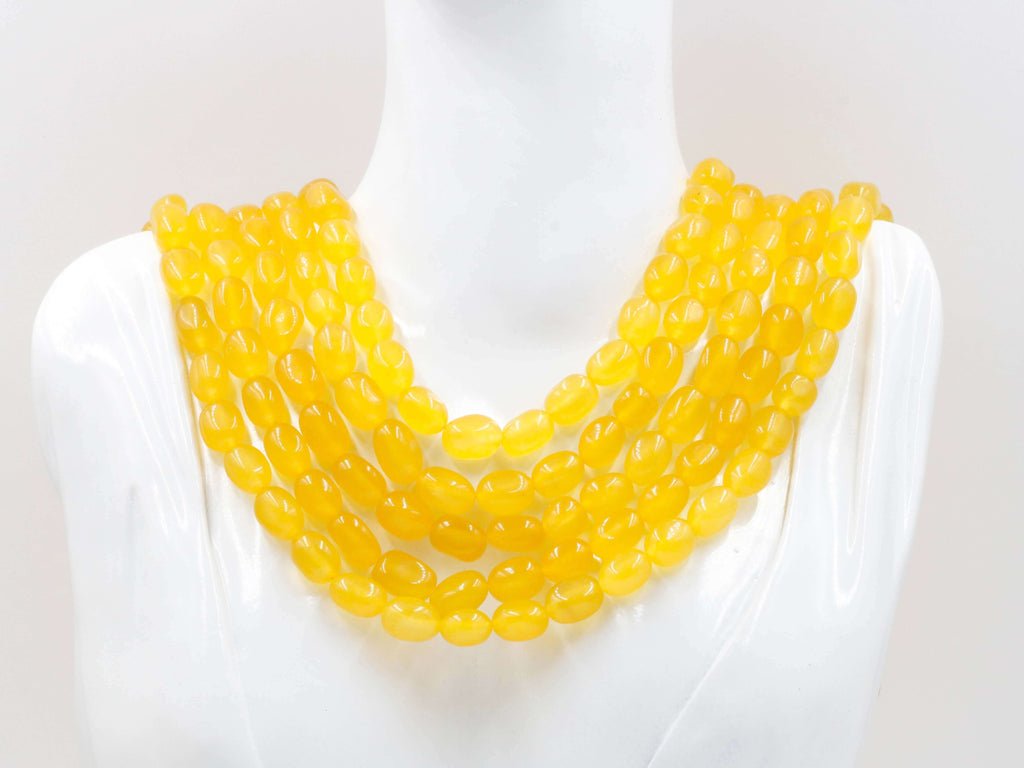 Yellow Quartz Necklace: Indian Dress Gemstone Appeal