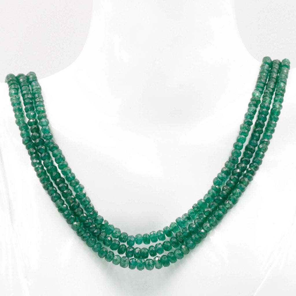 Natural Russian Emerald Quartz Necklace - Traditional Indian Jewelry