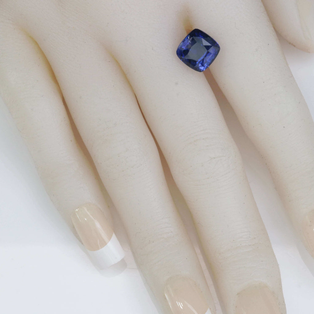 Natural Faceted Blue Sapphire Cushion Cut for Custom Jewelry