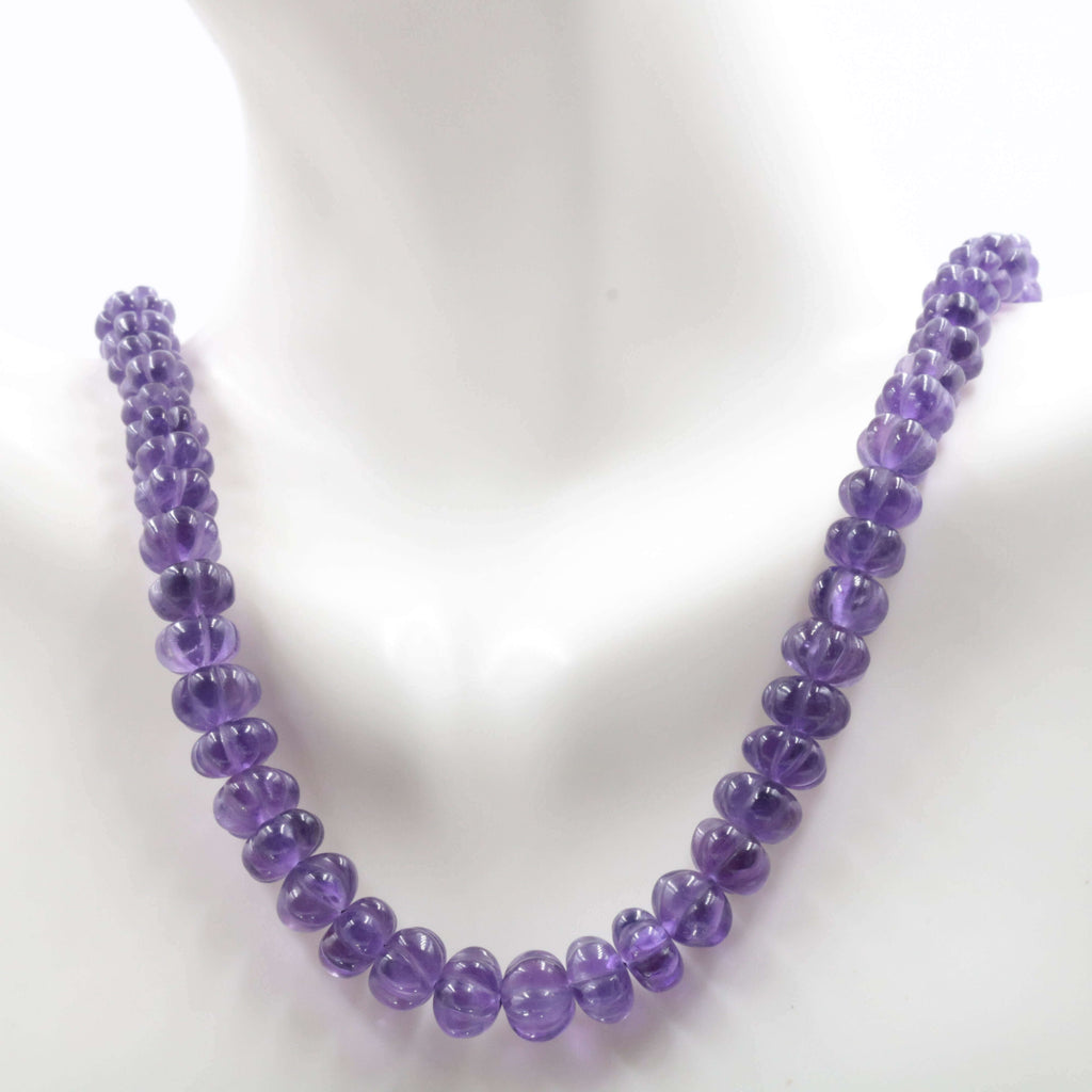 Handmade Natural Amethyst Bead Necklace Idea