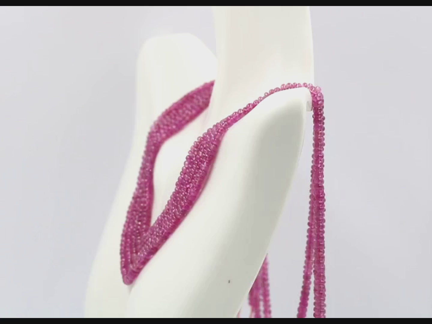 Pink Sapphire Beads Strand - Taj Mahal Gems