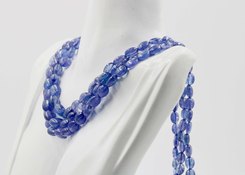 Beaded Tanzanite Gemstone Necklace: Authentic Charm