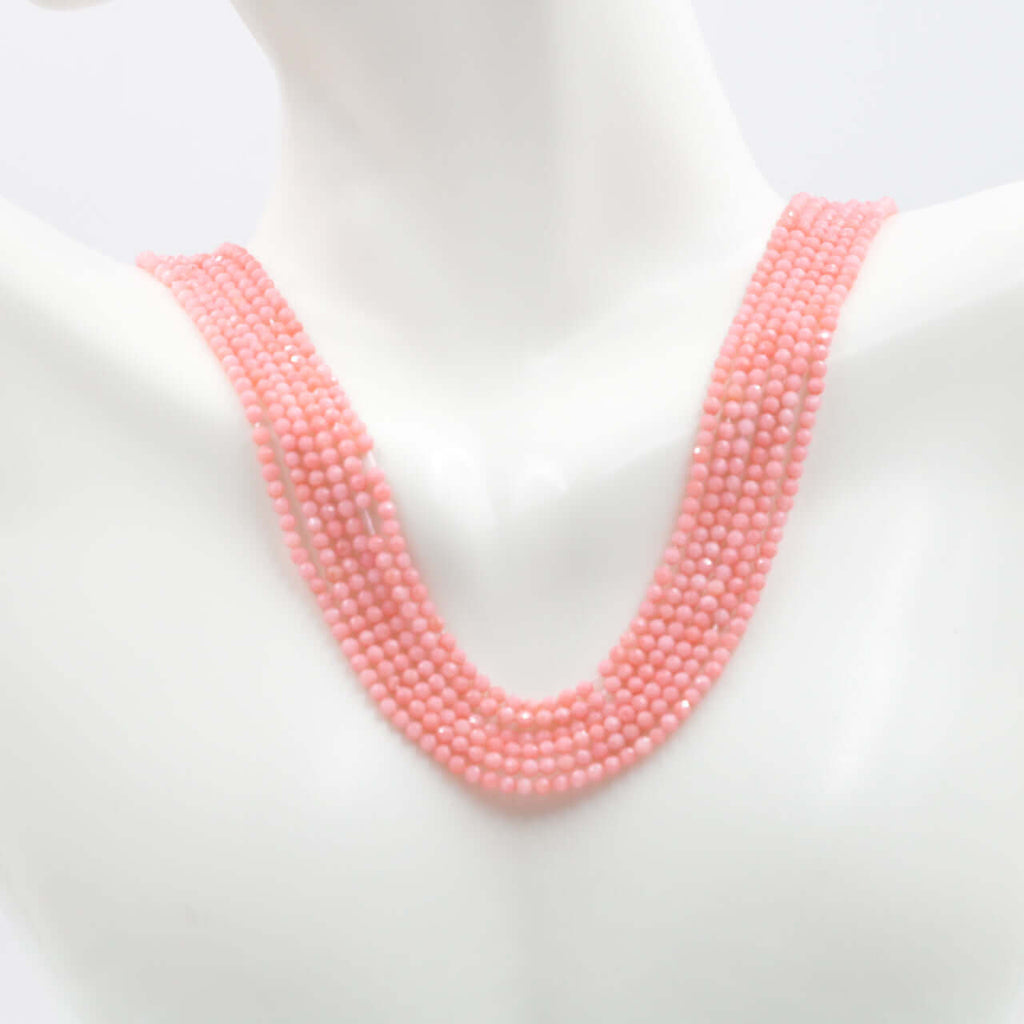 Natural Light Pink Coral Necklace Design for DIY Jewelry