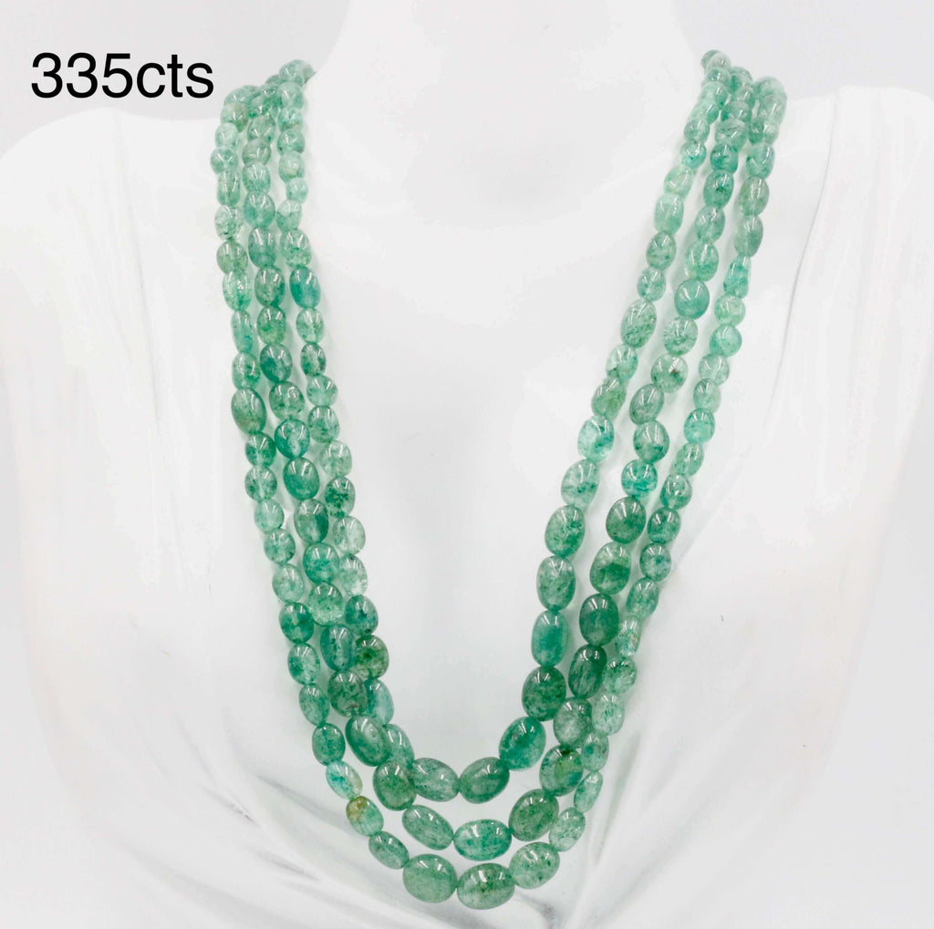 Natural Russian Emerald Quartz Necklace - Indian Jewelry