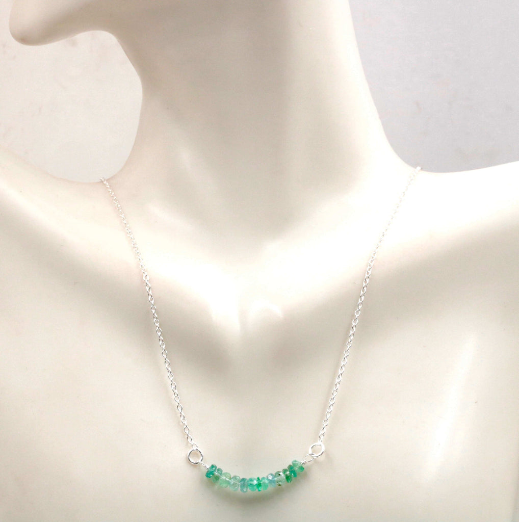 Birthstone Trio Necklace: Sapphire, Ruby & Emerald Blend