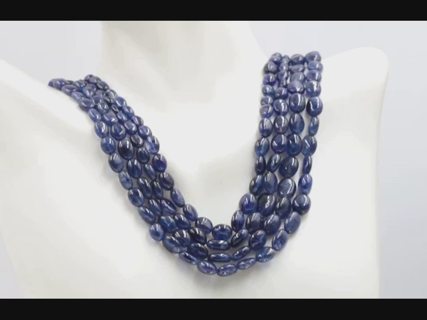 Blue Sapphire Beaded Necklace - Taj Mahal Gems