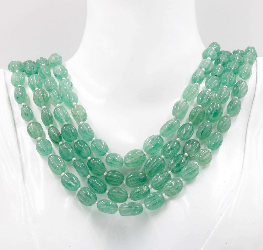 Handcrafted Russian Emerald Quartz Necklace