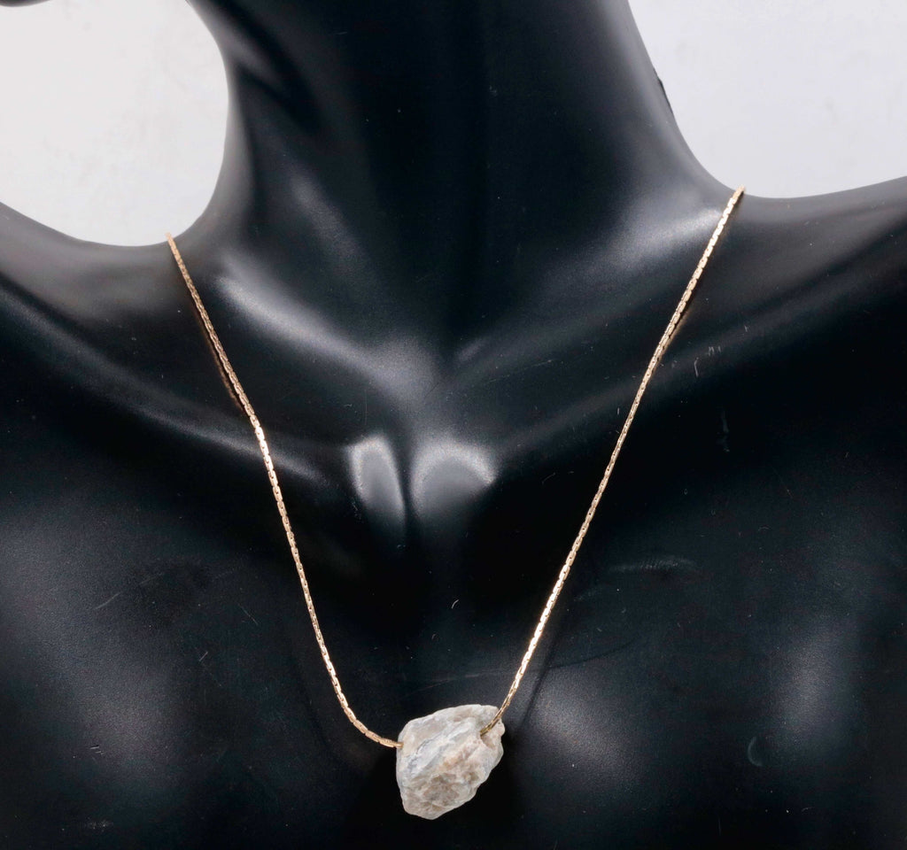 Raw Crystal Necklace: Genuine Stone Appeal