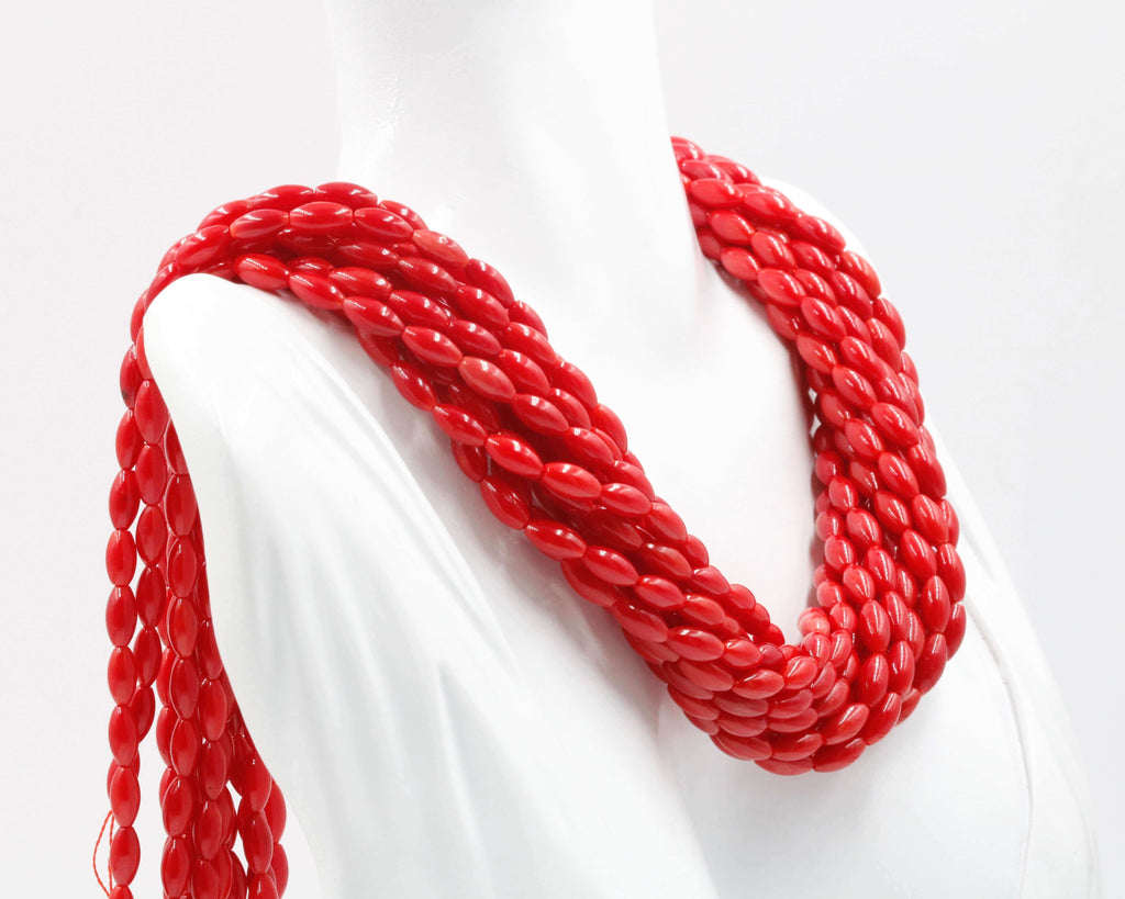 Natural Red Coral Beads for Antique DIY Jewelry Crafting