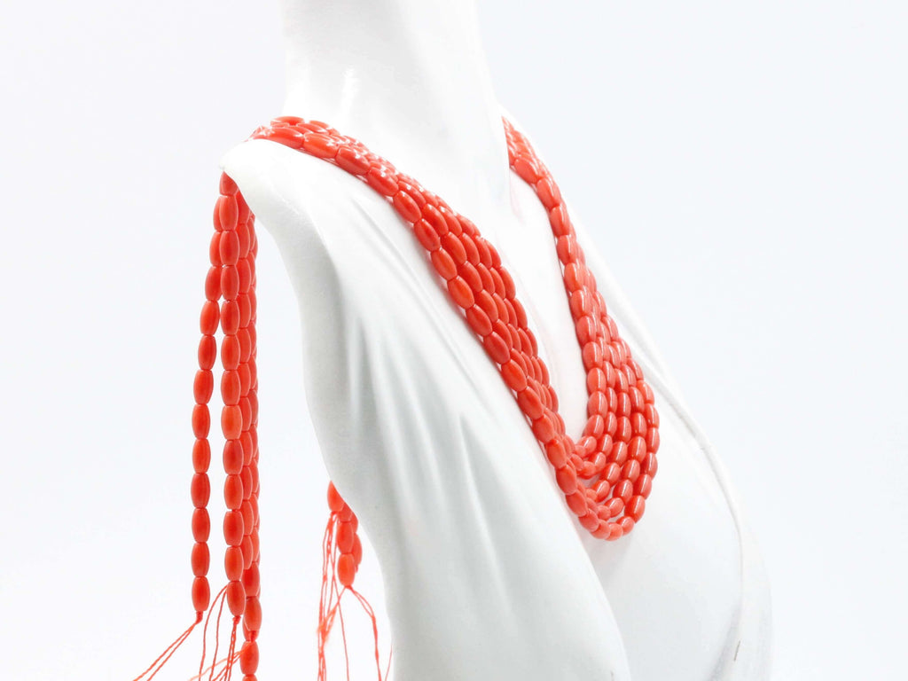 Orange Coral DIY Beads Necklace Design