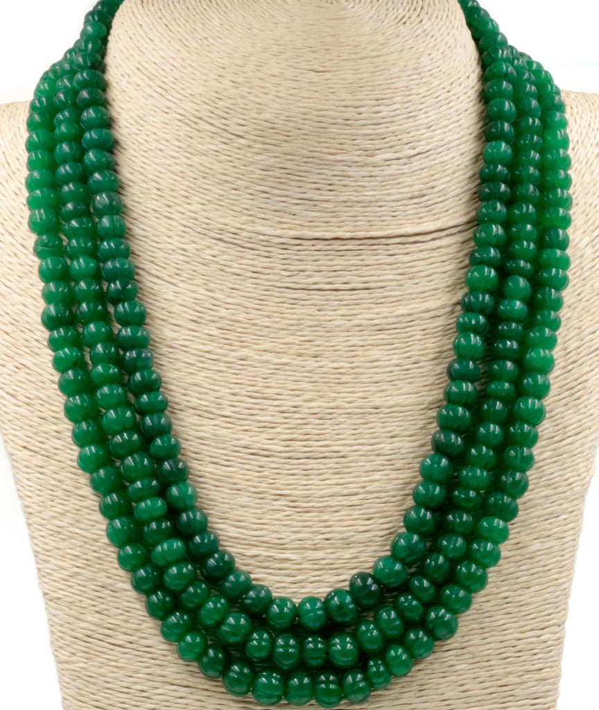 Authentic Indian Emerald Beaded Jewelry