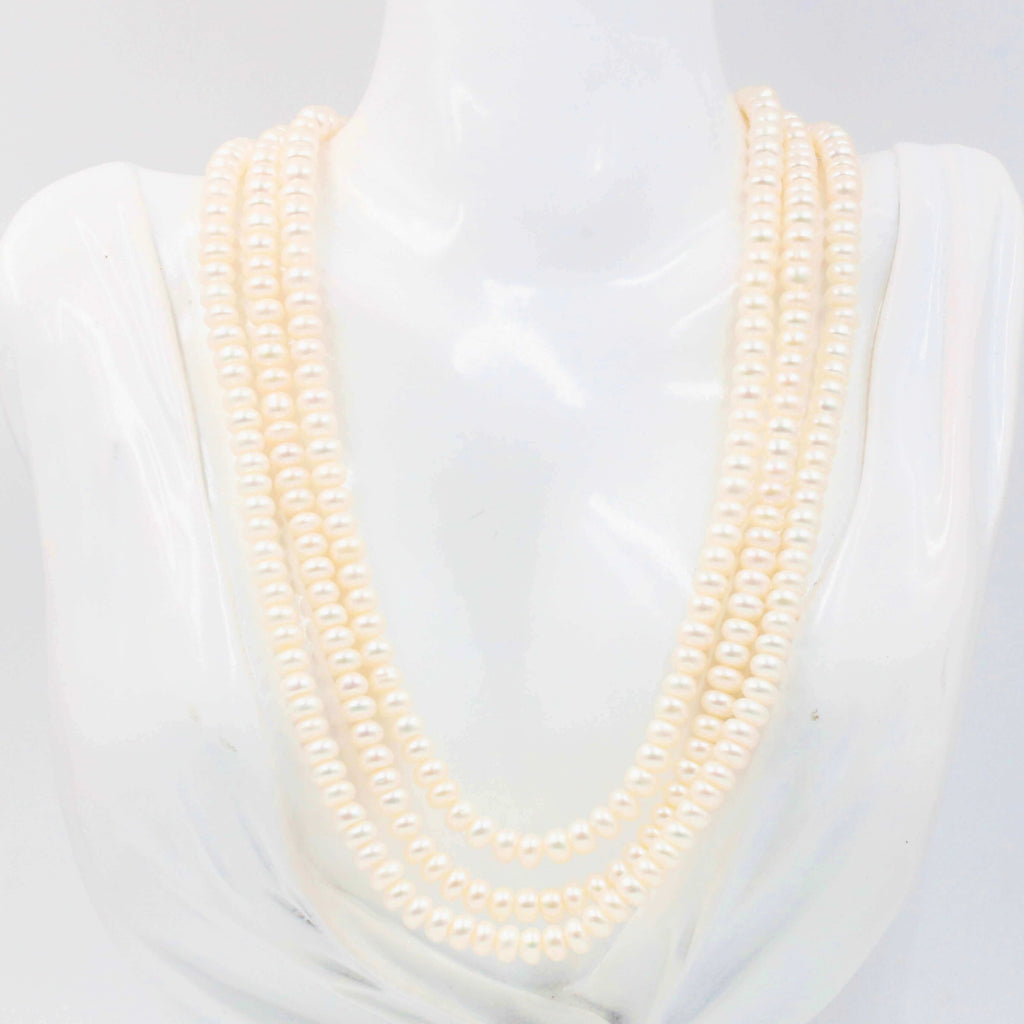  Freshwater Pearl Layers in Indian Necklace