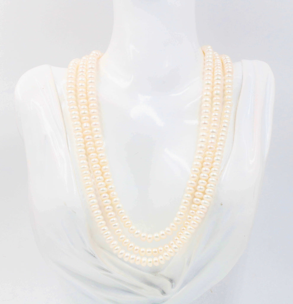  Freshwater Pearl Layers in Indian Necklace