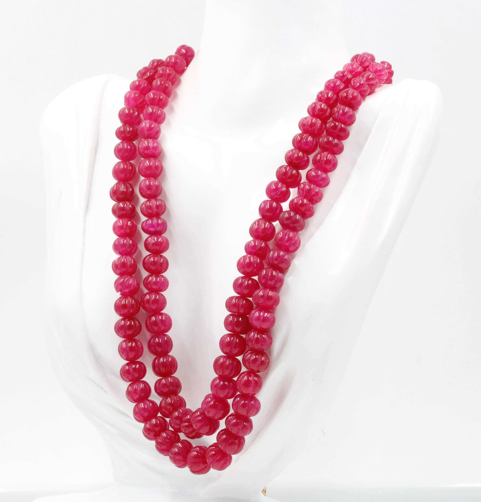 Natural Ruby Quartz Jewelry - Long & Layered Necklace