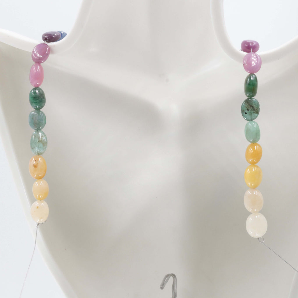 Natural Emerald & Sapphire Necklace for Indian Outfit
