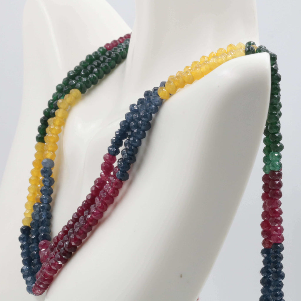 Indian Jewelry - Natural Colorful Quartz Beads Necklace Design