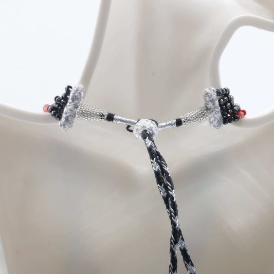Faceted Cubic Ziron Red & Blue Crystal Necklace - Sarafa Design