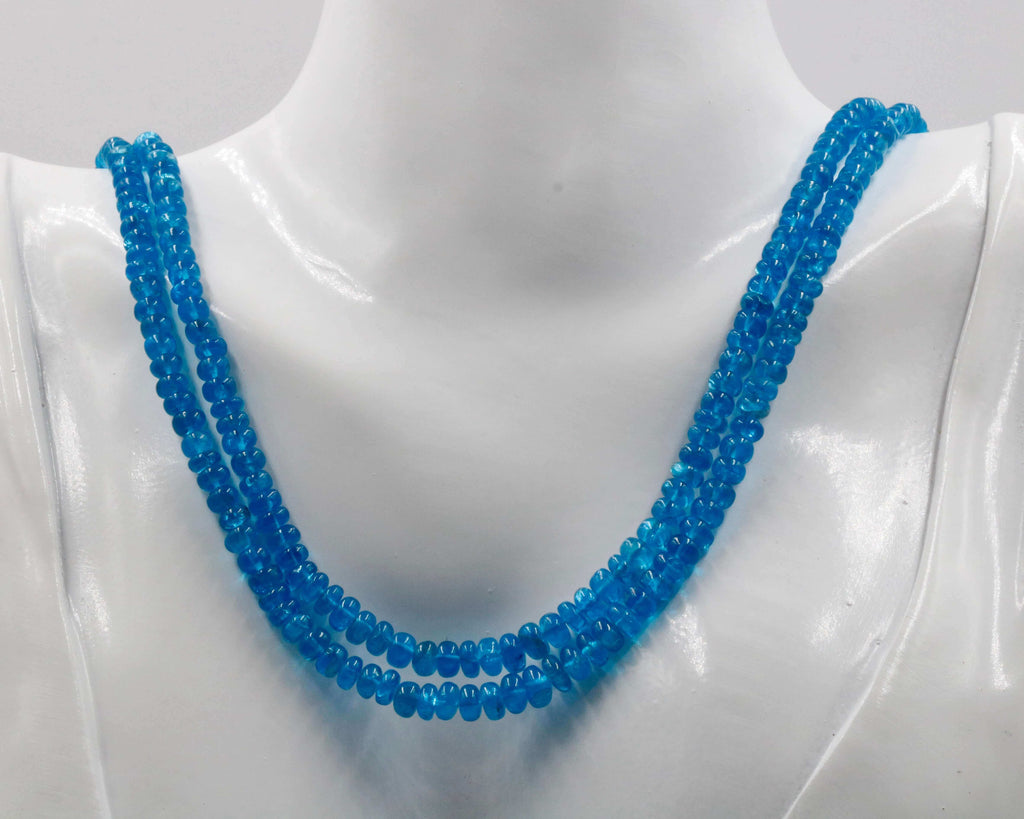 DIY Necklace Design with Natural Blue Neon Apatite Gems