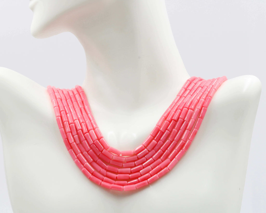 Unique DIY Necklace Designs: Pink Coral Beads for Handmade Jewelry