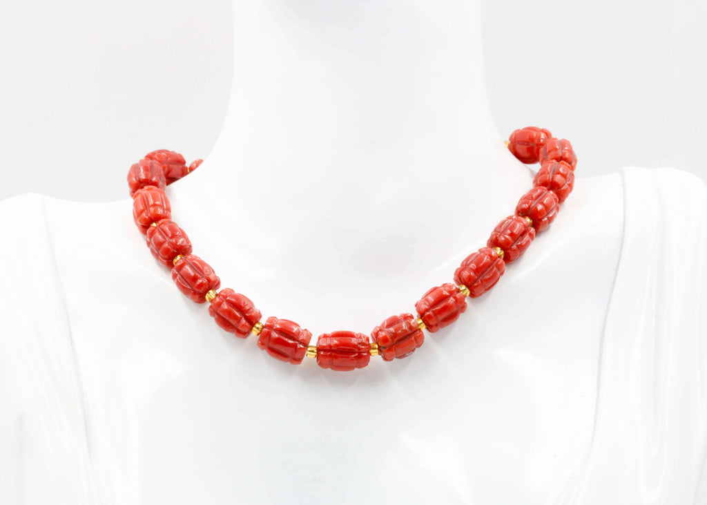 Italian Red Coral Necklace