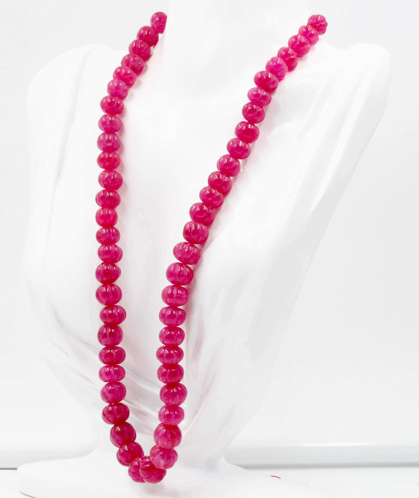Natural Red Quartz Jewelry - Traditional Indian Long Necklace