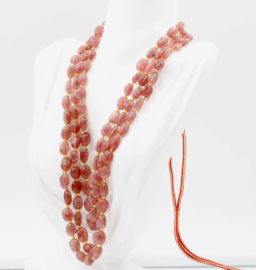 Russian Ruby Quartz Gemstone Necklace Collection