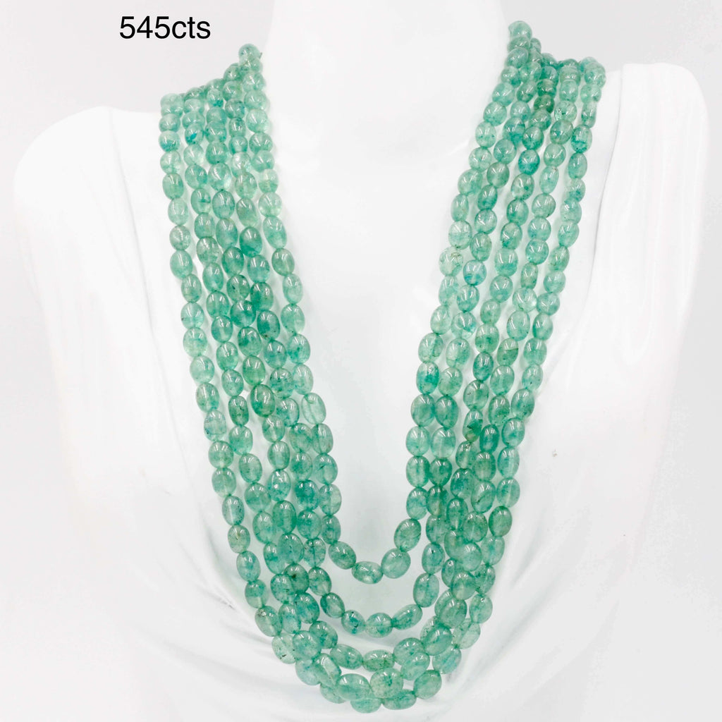 Natural Emerald Quartz Necklace - Traditional Indian Jewelry