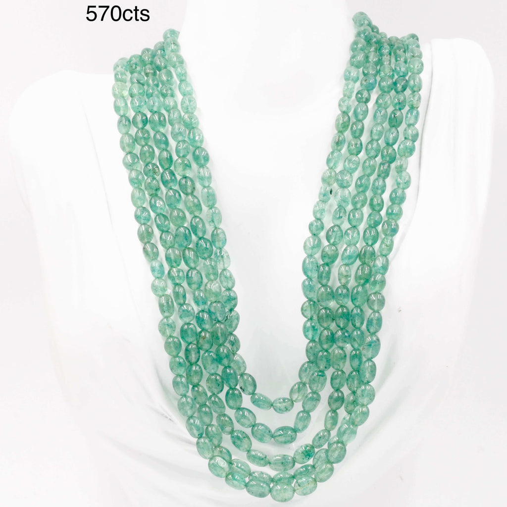 Natural Emerald Quartz Necklace - Traditional Indian Jewelry