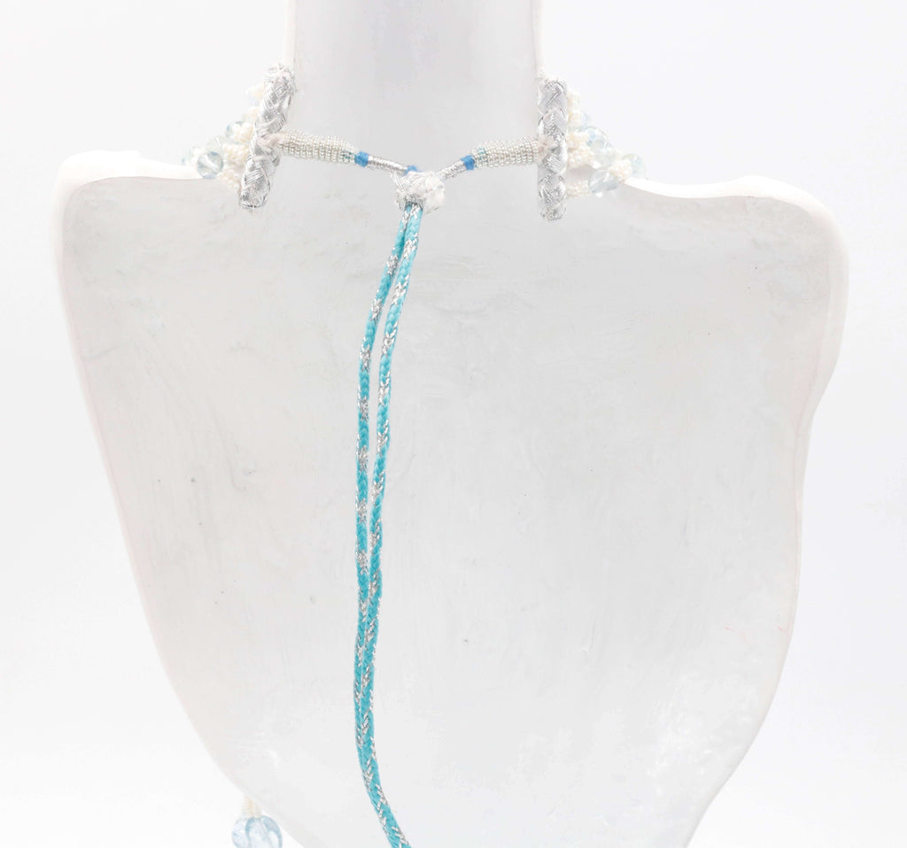 Blue Quartz Necklace for Indian Traditional Gown
