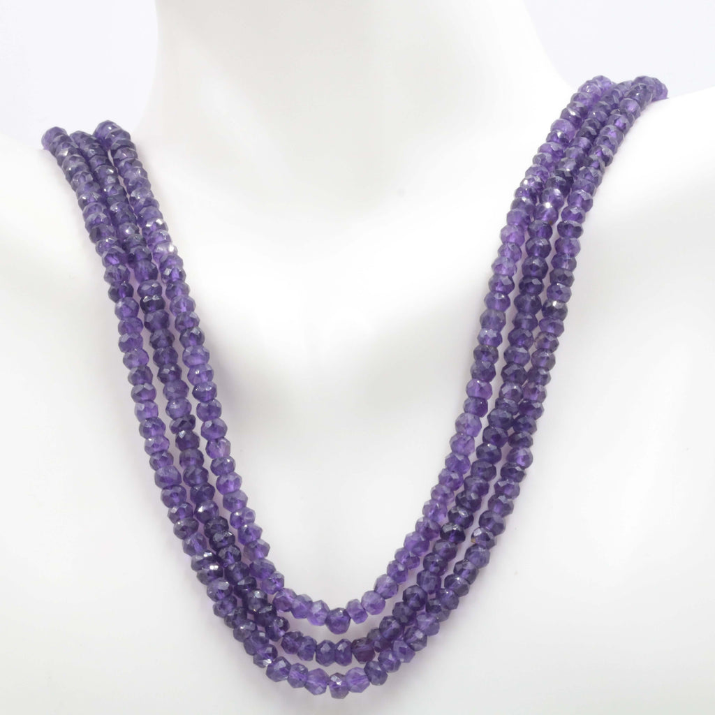 Natural African Amethyst Quartz & Pearl Necklace