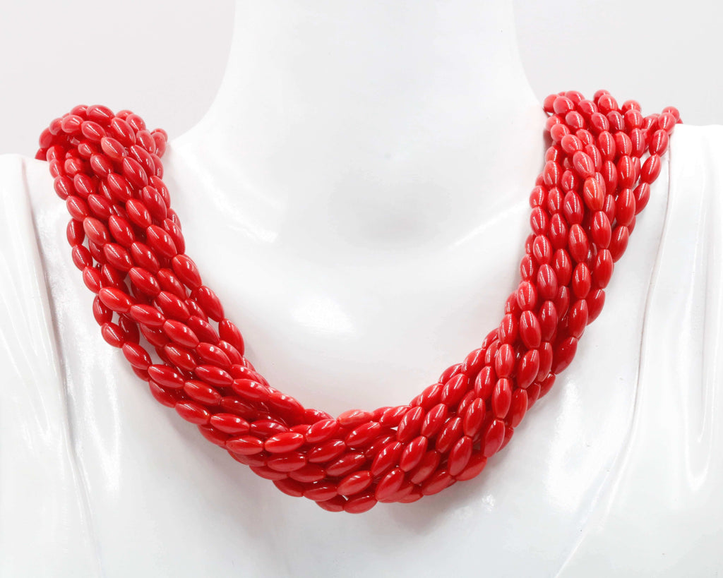 Natural Red Coral Beads Necklace Design DIY Jewelry Crafting