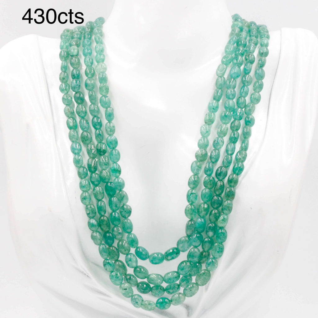 Natural Emerald Jewelry: Long & Layered Necklace